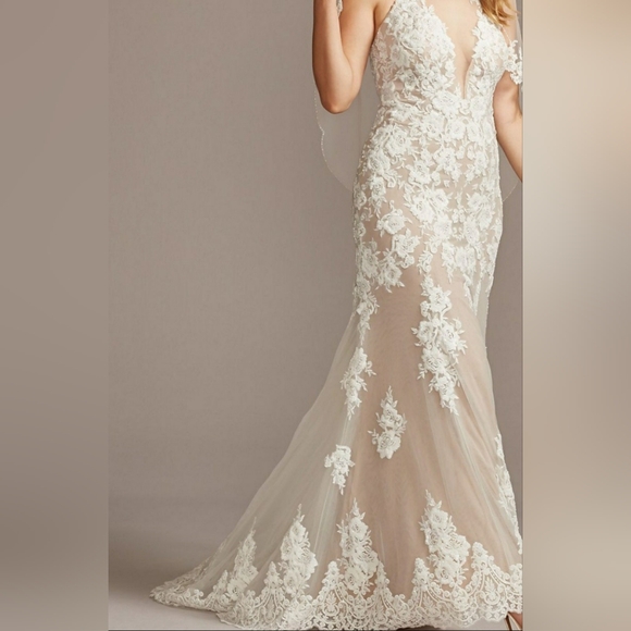 Galina Signature Gown in Ivory/Bisque - Picture 6 of 10